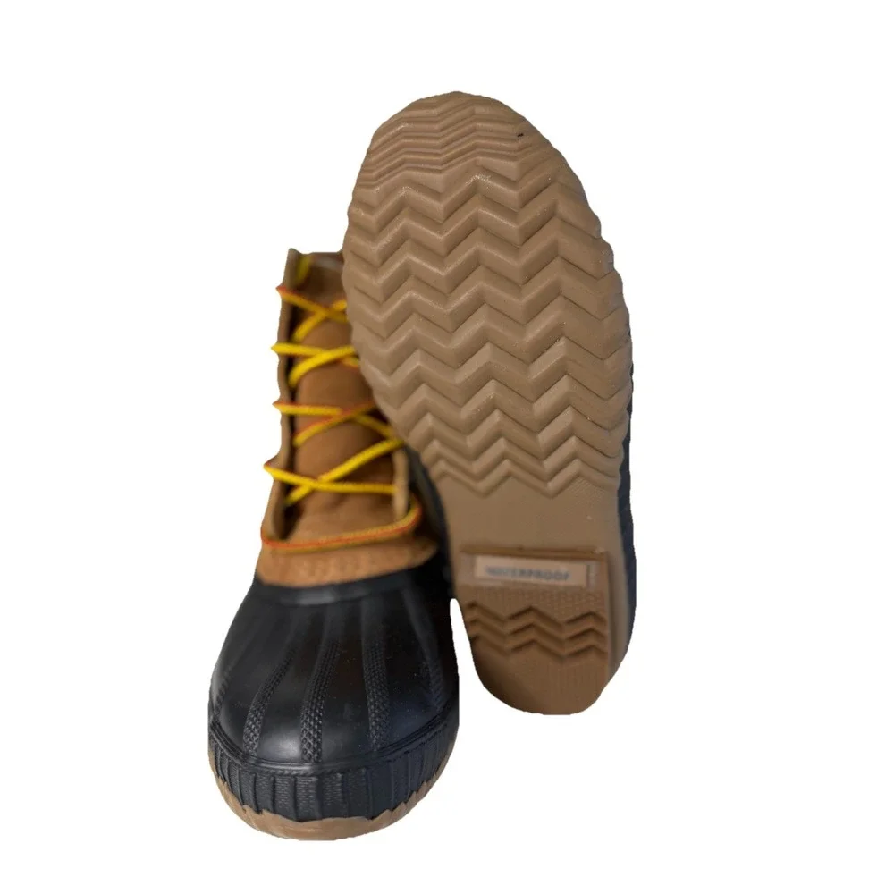 Sorel Youth Cheyanne II Waterproof Lace-Up Boots Brown/Yellow Size 1Y‎ NO BOX